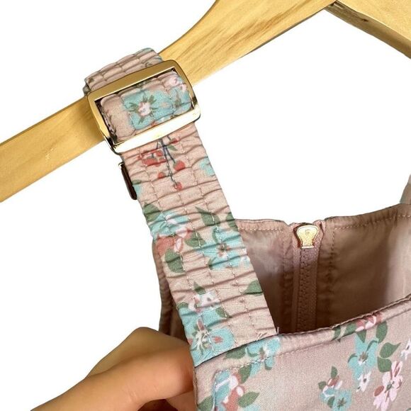 Tahari Girl Floral Pink Mauve Gold Detail Buckle Snow Pants - Picture 9 of 12